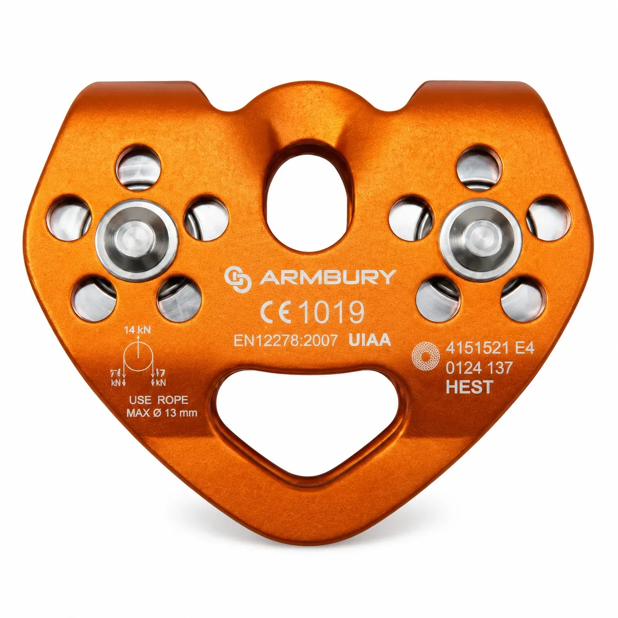 Polea doble móvil reforzada de aluminio ARMBURY HEST Mobile de 13 mm