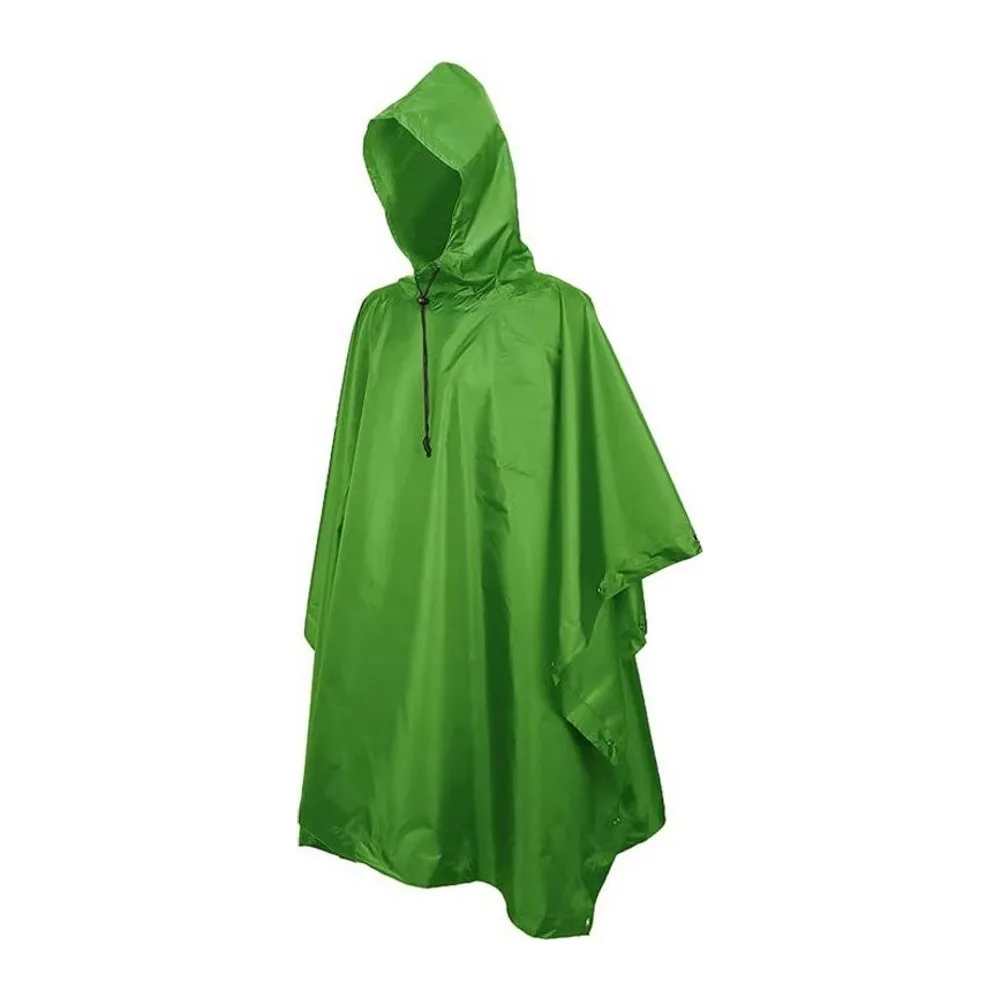 Poncho Plastico Verde Importado