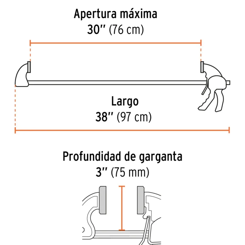 Prensa Quick Grip 30" Truper 102640 · foto 3