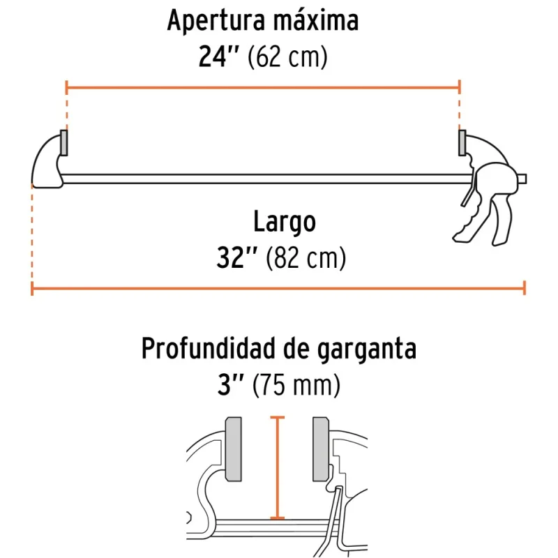 Prensa Quick Grip Truper 100144 24" Liberación Rápida · foto 2