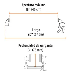 Prensa Quick Grip Truper 18" · foto 3
