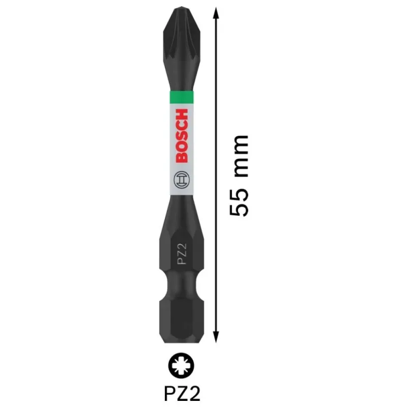 Puntas Bosch Impact Pro Pozidriv PZ2 55mm Set x2 · foto 2