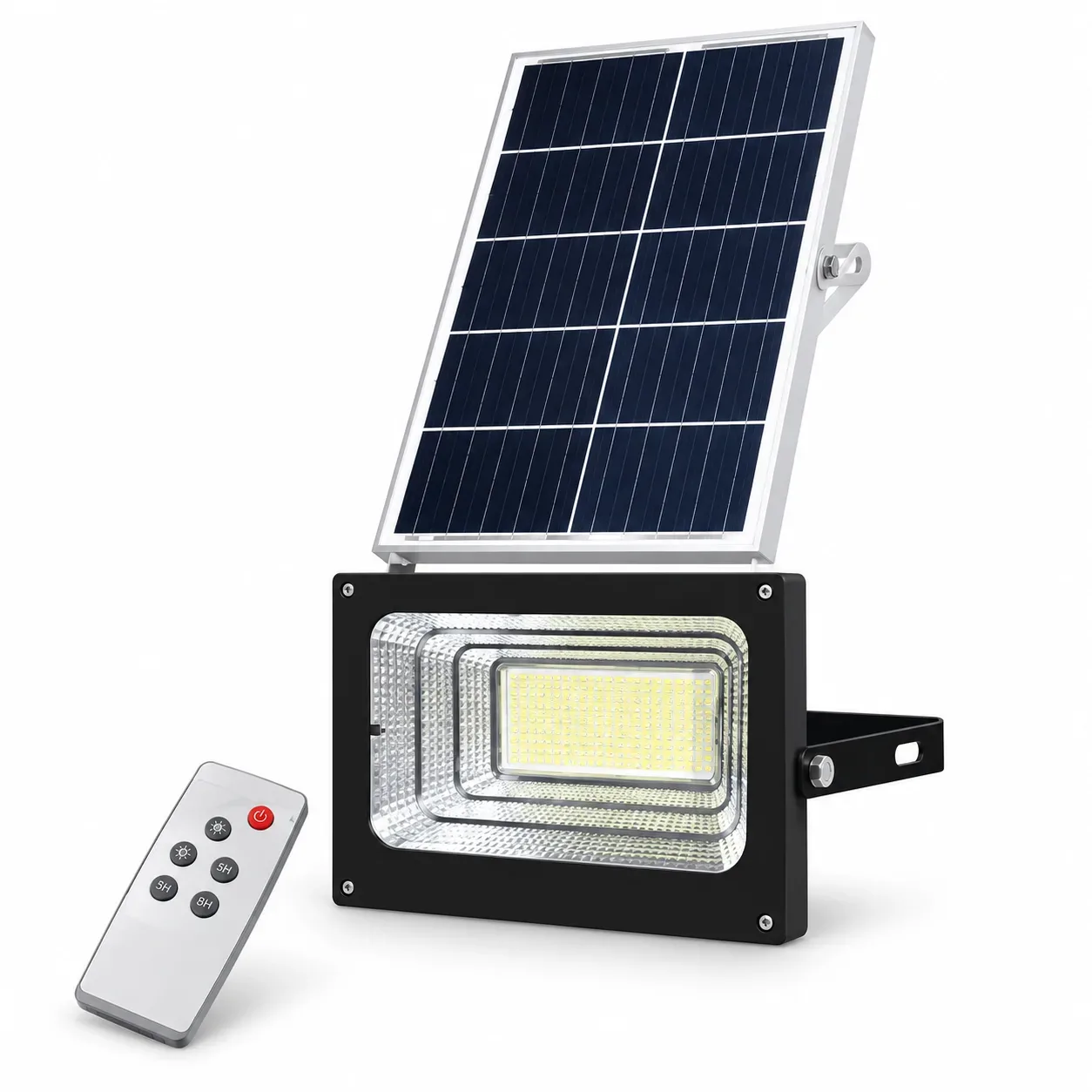 Reflector LED solar 200W 6500K con panel NUVORA