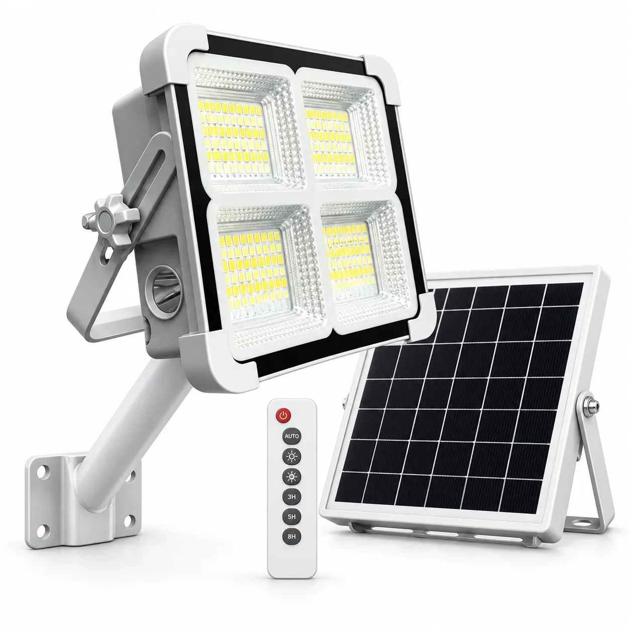 Reflector LED solar portátil 500W con panel OPALUX