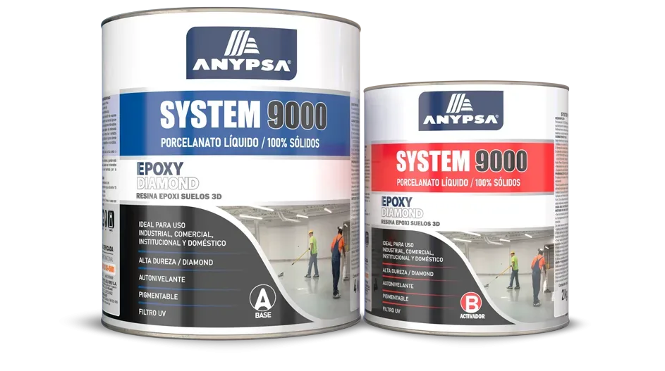 Resina Epóxica Porcelanato Líquido Anypsa System 9000 Diamond Kit 6kg