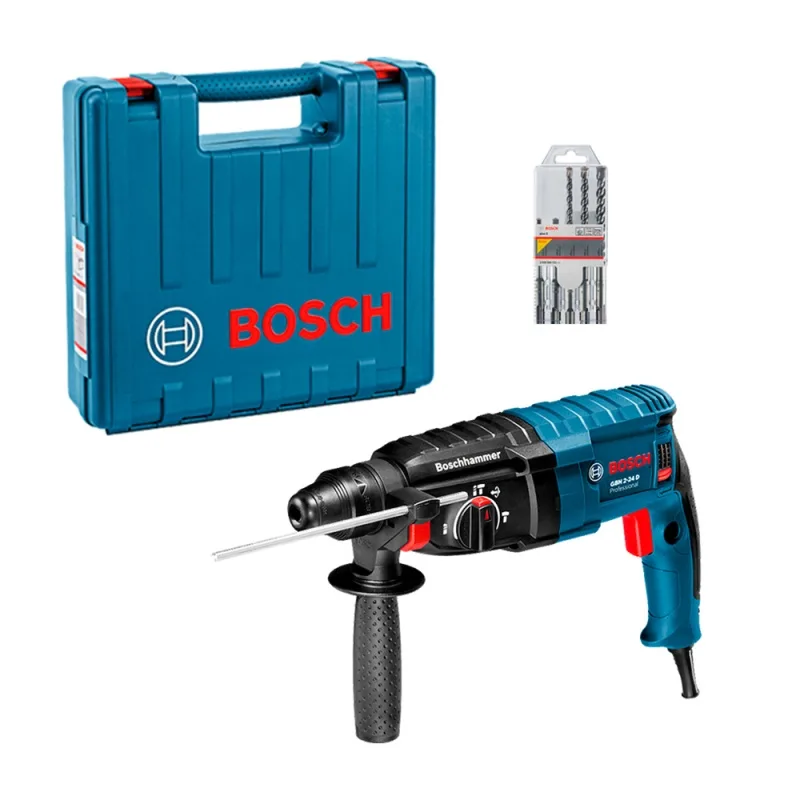 Rotomartillo Bosch GBH 2-24D SDS-Plus 820W 2.7J + 5 Brocas