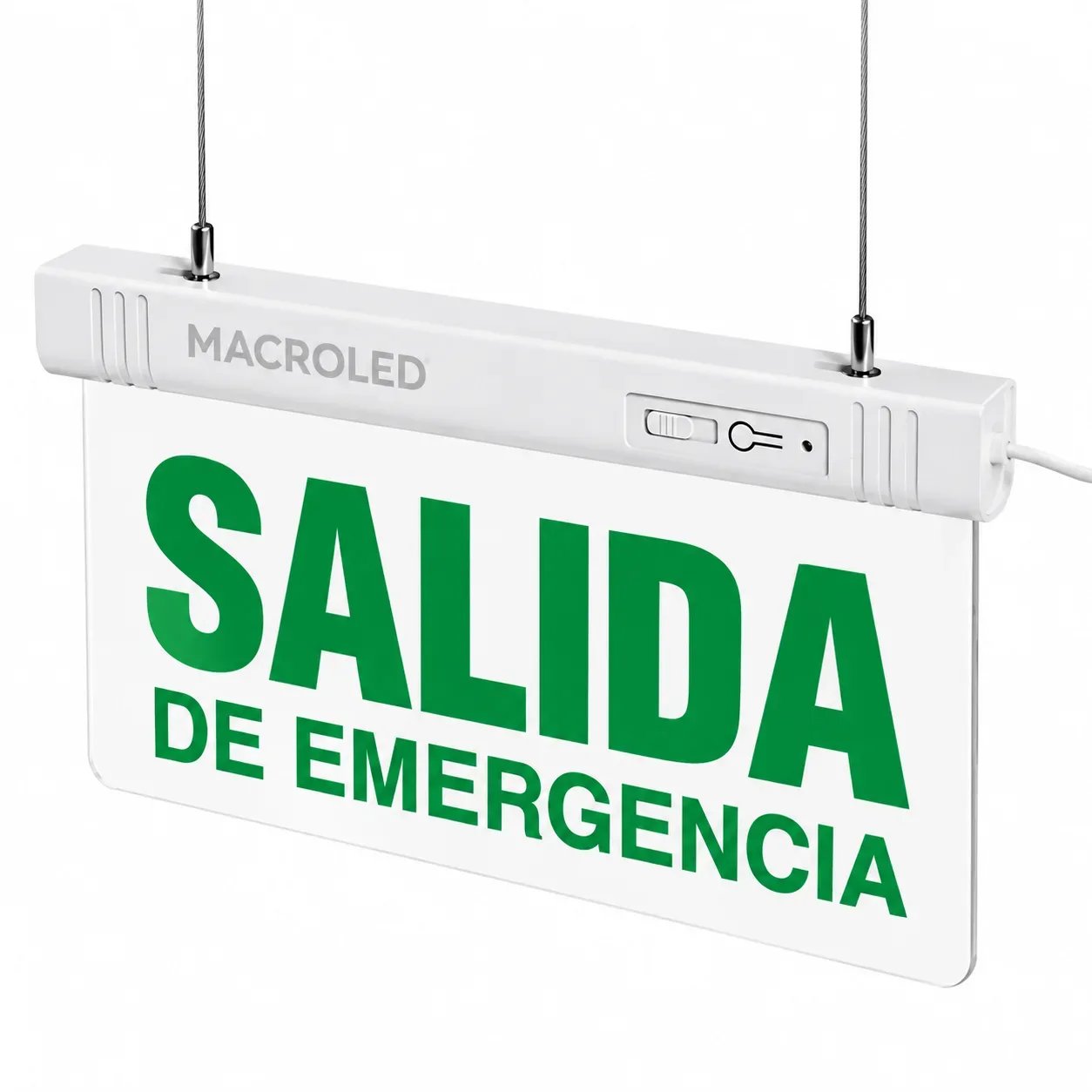 Señal LED de salida de emergencia 1W con 3 horas de autonomía MACROLED