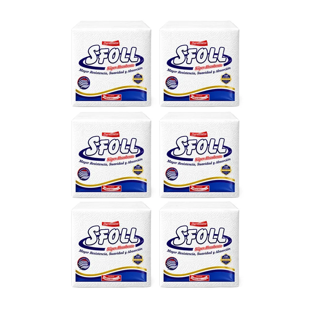 Servilletas de 33 x 33 cm SFOLL x6 paquetes