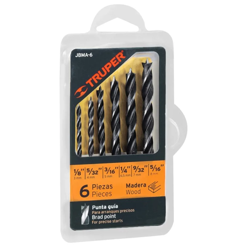 Set de Brocas para Madera 6 Piezas Truper 11337