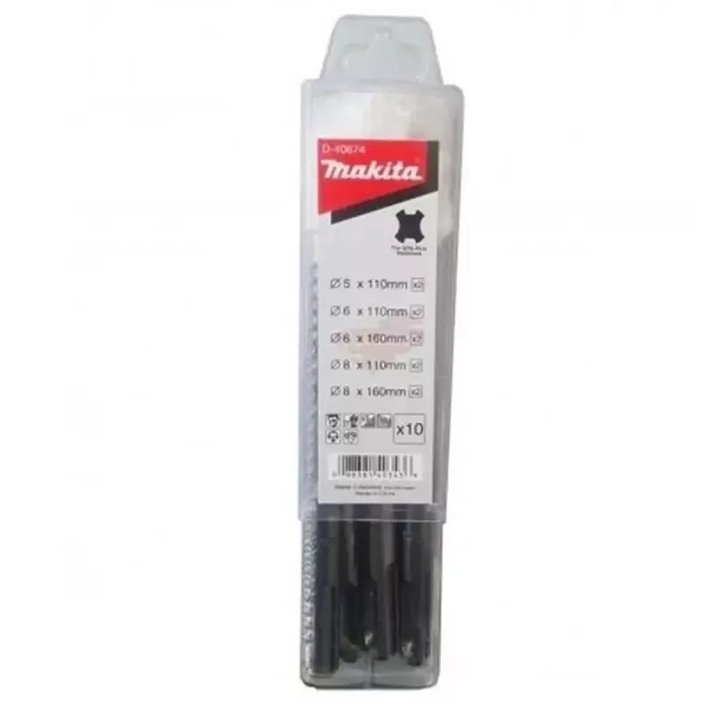Set de Brocas SDS-Plus Makita D-40674 (5 Medidas, 10 Piezas)