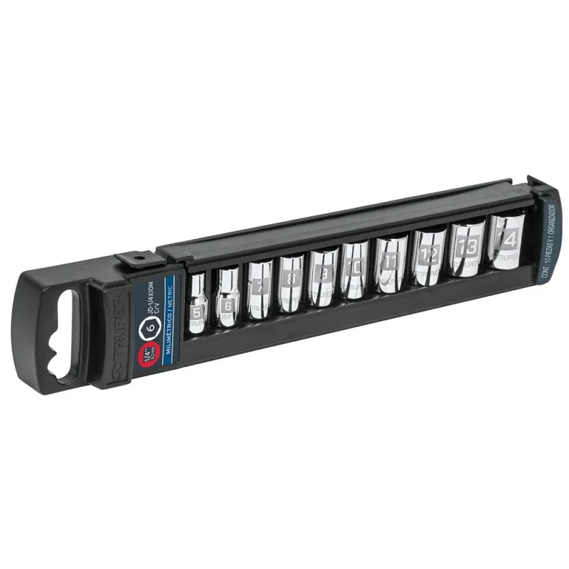 Set de Dados Hexagonales Truper 14166 1/4'' 10 Piezas