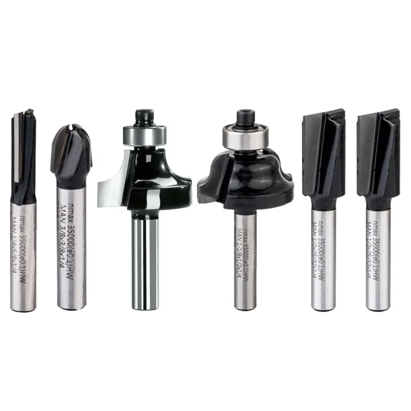 Set de Fresas Bosch 1/4" 6 Piezas para Ruteadora