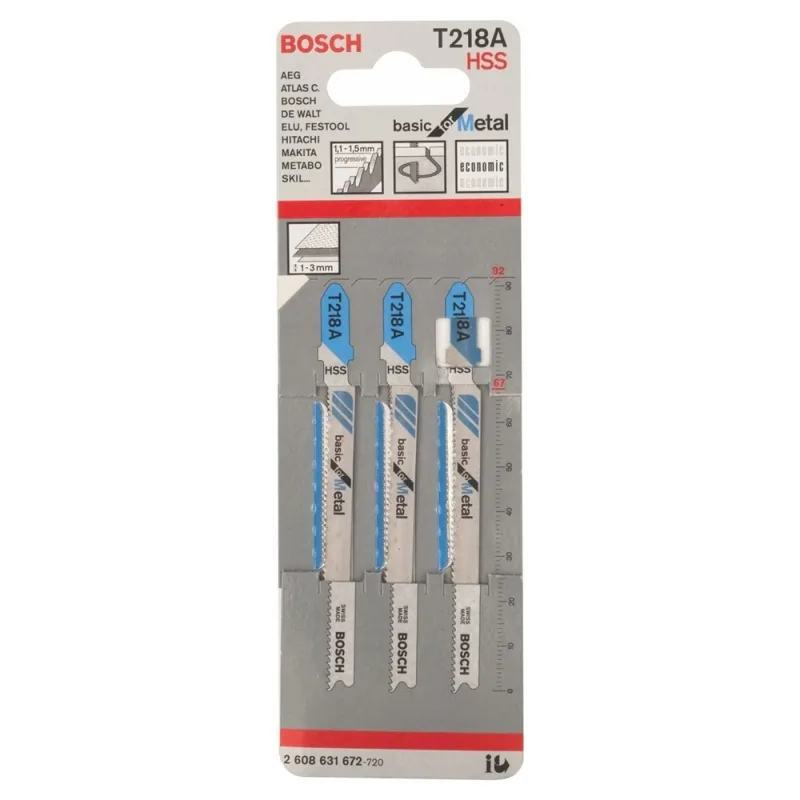 Set de Hojas para Sierra Caladora Bosch T218 A Corte en Metal x3 · foto 2