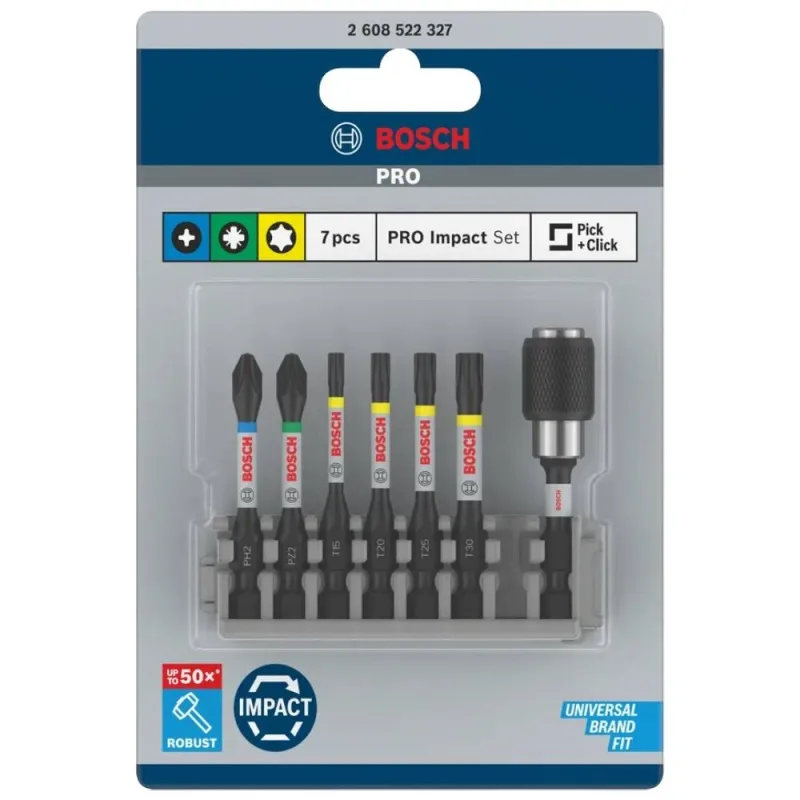 Set de Puntas Bosch Impact Pro 55mm + Adaptador 7 Piezas · foto 3
