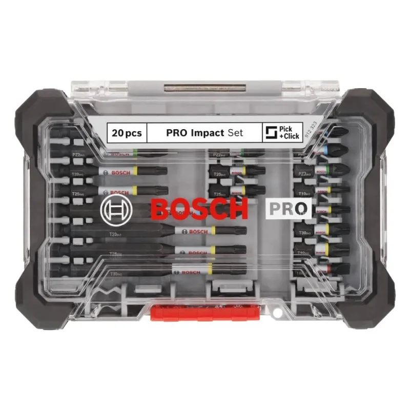 Set de Puntas de Atornillar Bosch PRO Impact 20 Piezas con Estuche