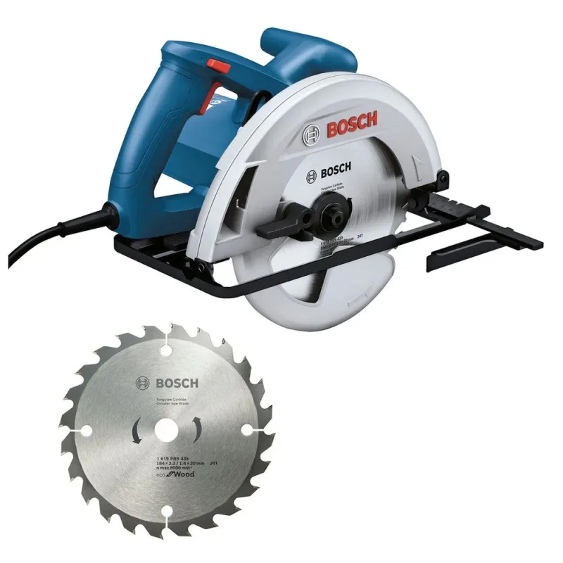 Sierra circular Bosch GKS 130 de 7 1/4" 1300 W con corte de 64 mm a 90 grados