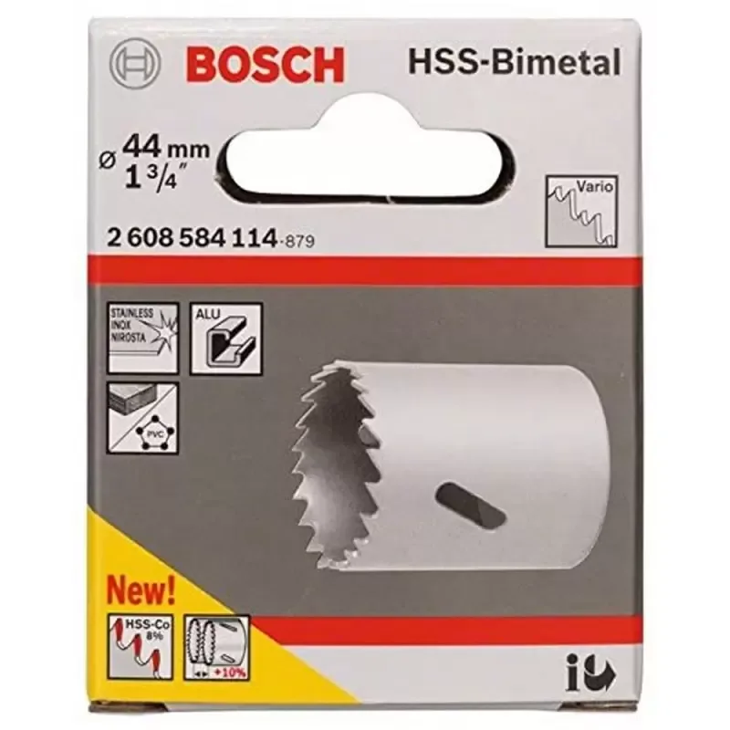 Sierra Copa Bimetálica Bosch 44 mm (1.3/4") Cobalto 8%