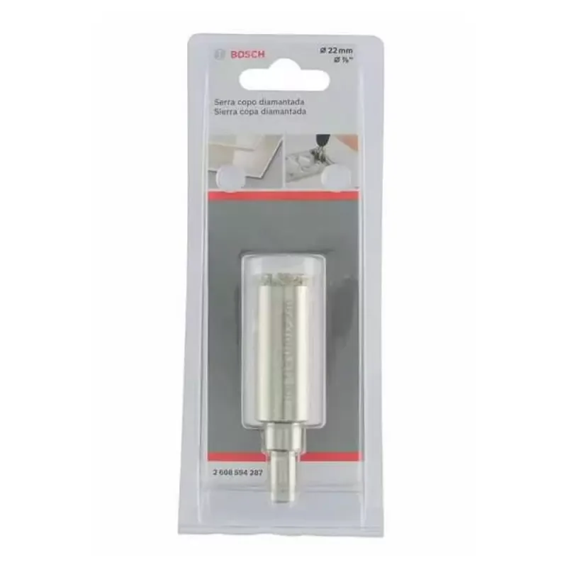 Sierra de Copa Diamantada Bosch 2608.594.287-000 de 22 mm con Vástago Integrado para Taladro