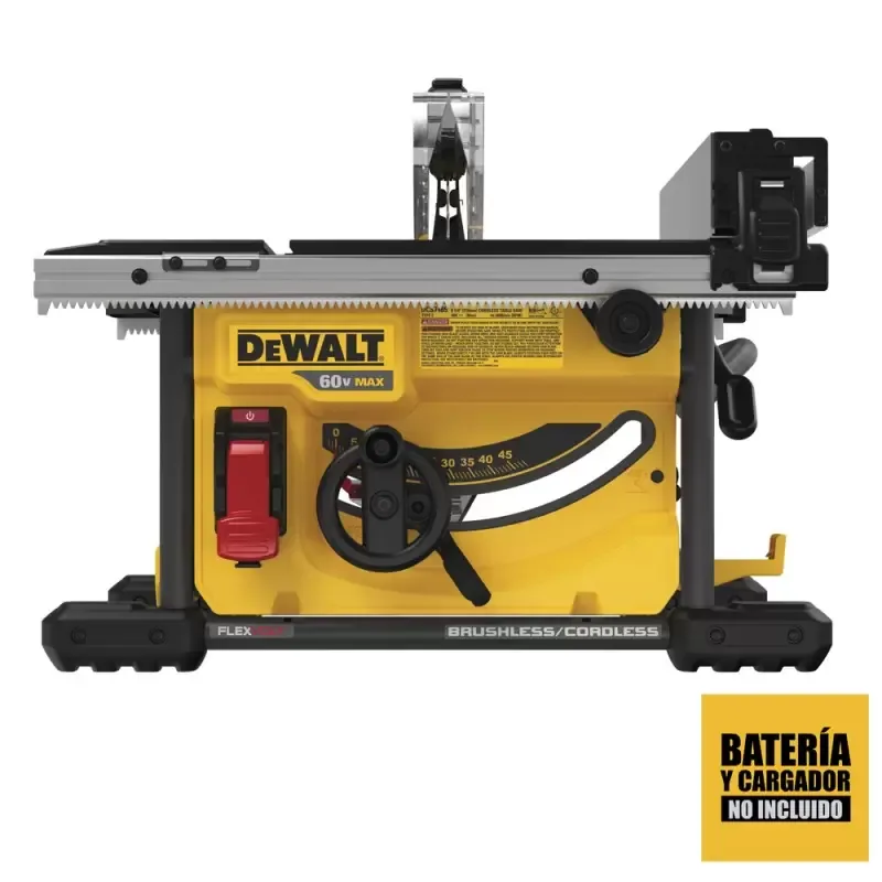 Sierra de mesa inalambrica DeWalt DCS7485B 60V FlexVolt de 8-1/4" con corte de 63 mm (solo herramienta) · foto 3