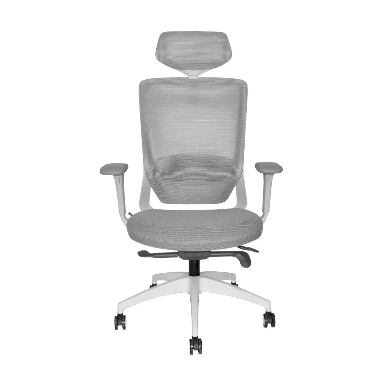 Silla ergonómica de malla gris con mecanismo syncro y brazos 4D DSILLAS Alba · foto 5