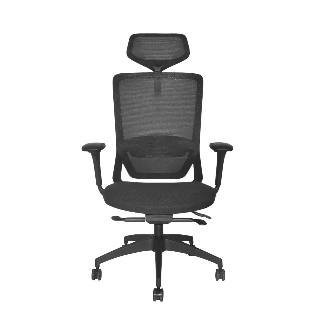 Silla ergonómica de malla negra con mecanismo syncro y brazos 4D DSILLAS Alba · foto 6