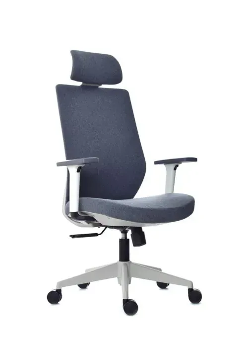 Silla ergonómica de tela gris con mecanismo syncro y brazos 3D DSILLAS Max Pro · foto 3