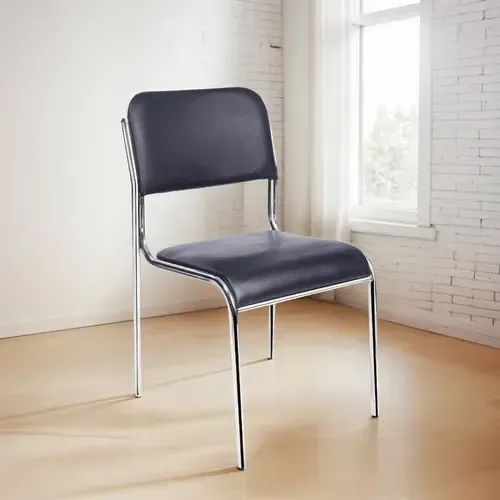 Silla fija apilable de ecocuero DSILLAS Galia