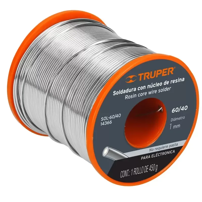 Soldadura de Estaño Núcleo Resina Truper 60/40 14366