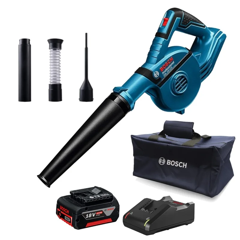 Sopladora Inalámbrica Bosch 0615.A50.0CS-000 - 18 V, 270 km/h, con batería 4.0 Ah, cargador y bolso
