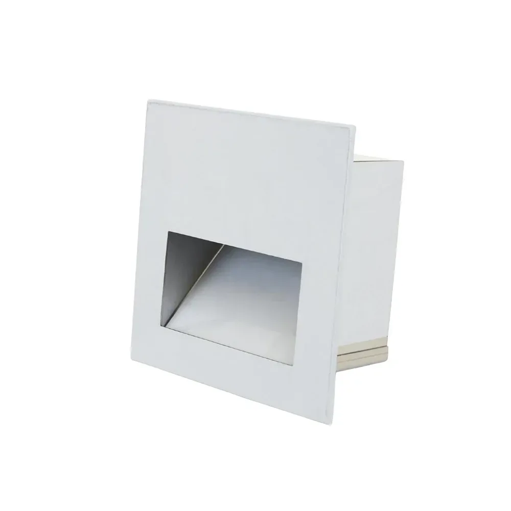 Spot de escalera LED empotrable cuadrado con tres tonos de luz OPALUX
