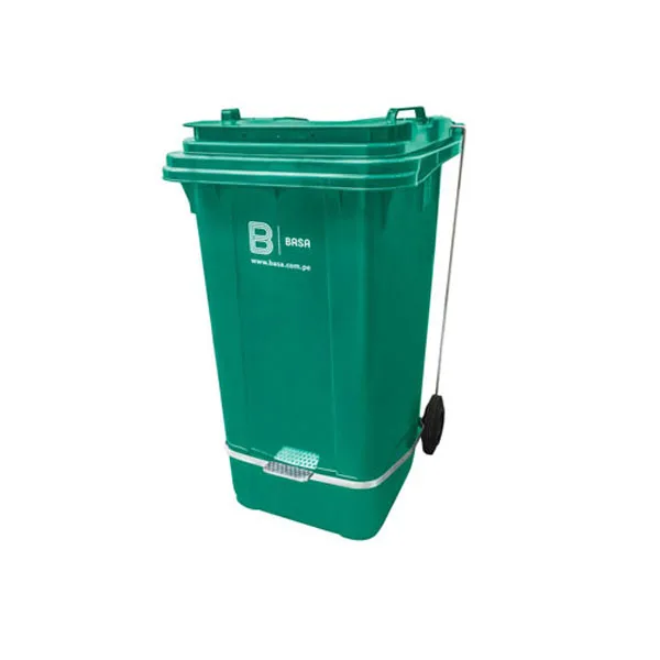 Tacho de basura con ruedas y pedal automático BASA Gorila de 240 L