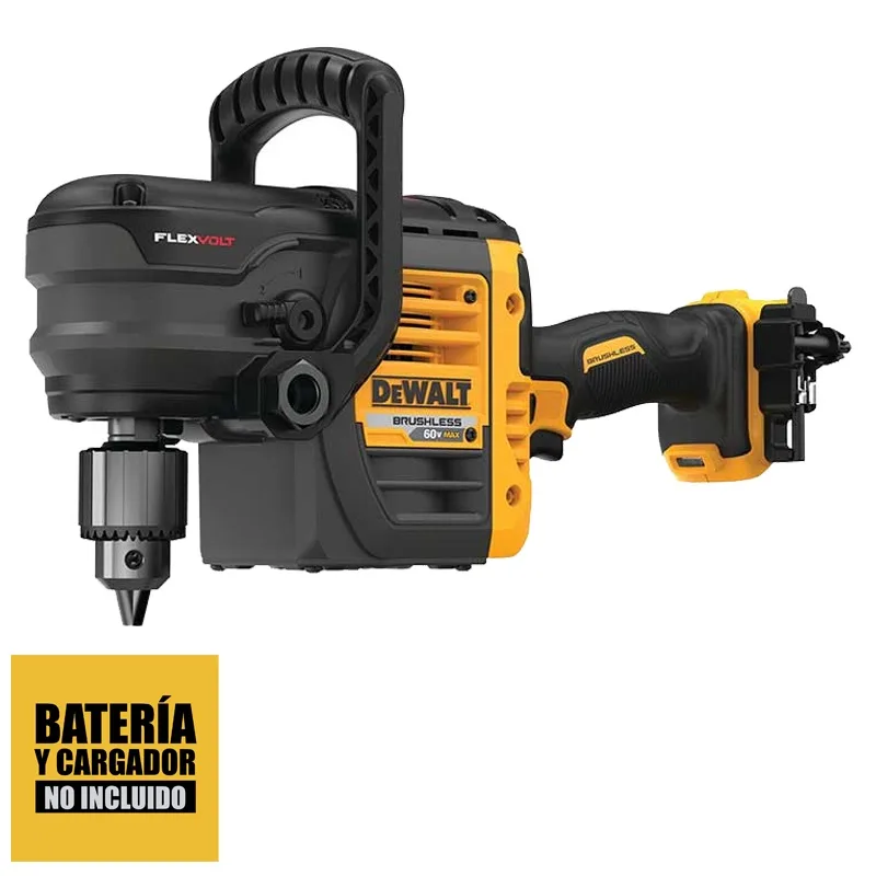 Taladro Atornillador Angular DeWalt DCD460B 60V MAX FlexVolt con Mandril de 1/2" (Solo Herramienta) · foto 5