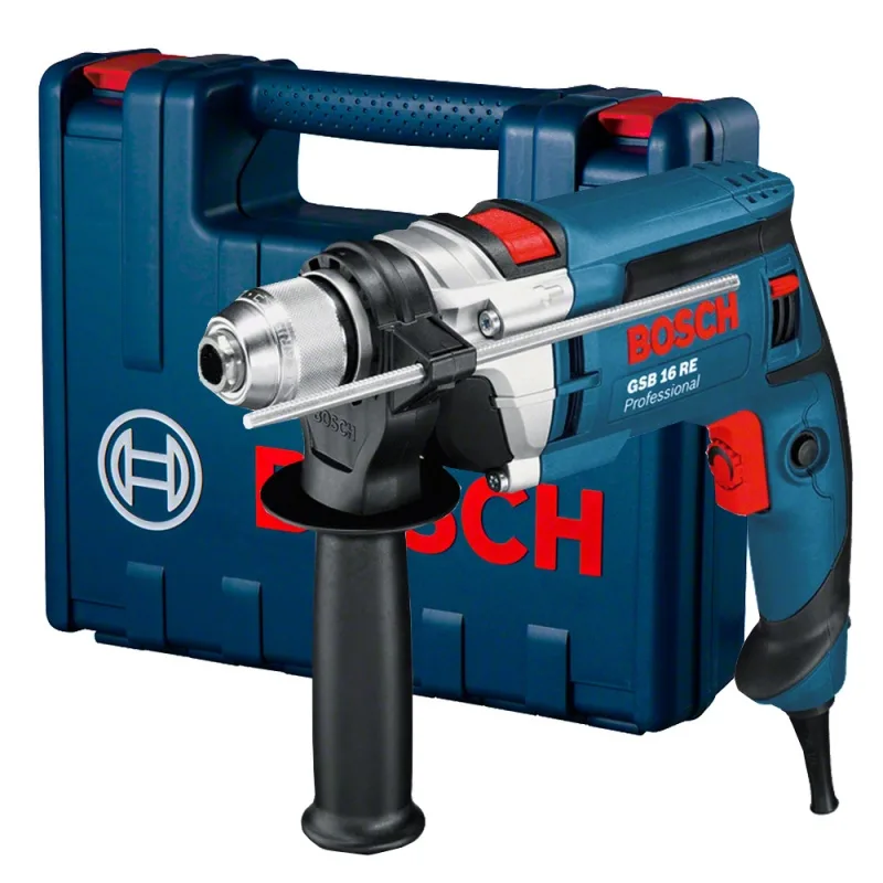 Taladro Percutor Bosch GSB 16 RE 1/2" 750W con Maletín