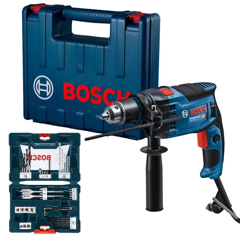 Taladro Percutor Bosch GSB 16 RE 1/2" 850 W con Kit de 41 Accesorios