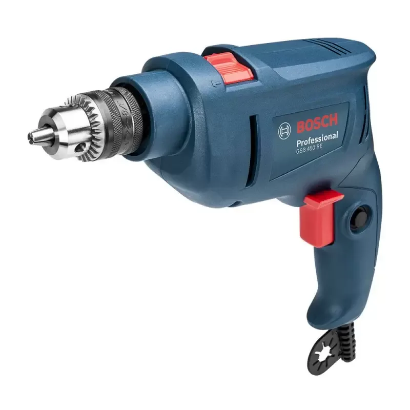 Taladro Percutor Bosch GSB 450 RE de 3/8" 450 W con Velocidad Variable y 3 Brocas · foto 8