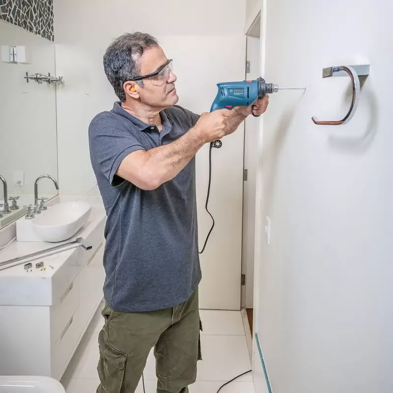 Taladro Percutor Bosch GSB 450 RE de 3/8" 450 W con Velocidad Variable y 3 Brocas · foto 4
