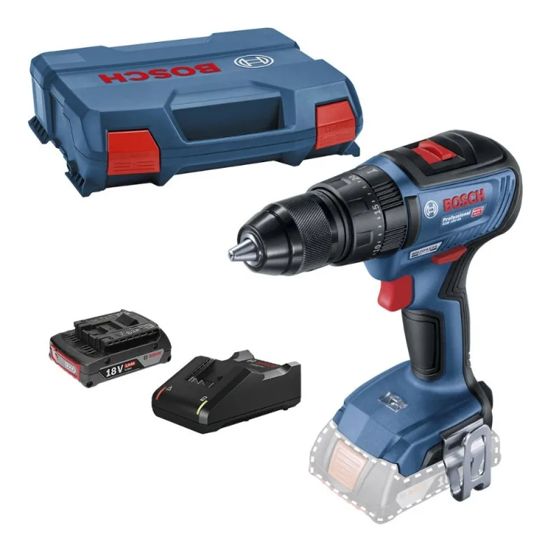 Taladro Percutor Inalambrico Bosch GSB 18V-50 de 18V Brushless con Bateria y Cargador