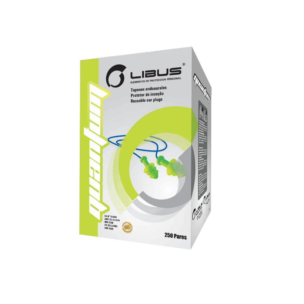 Tapones auditivos reutilizables LIBUS Quantum caja x 250 pares
