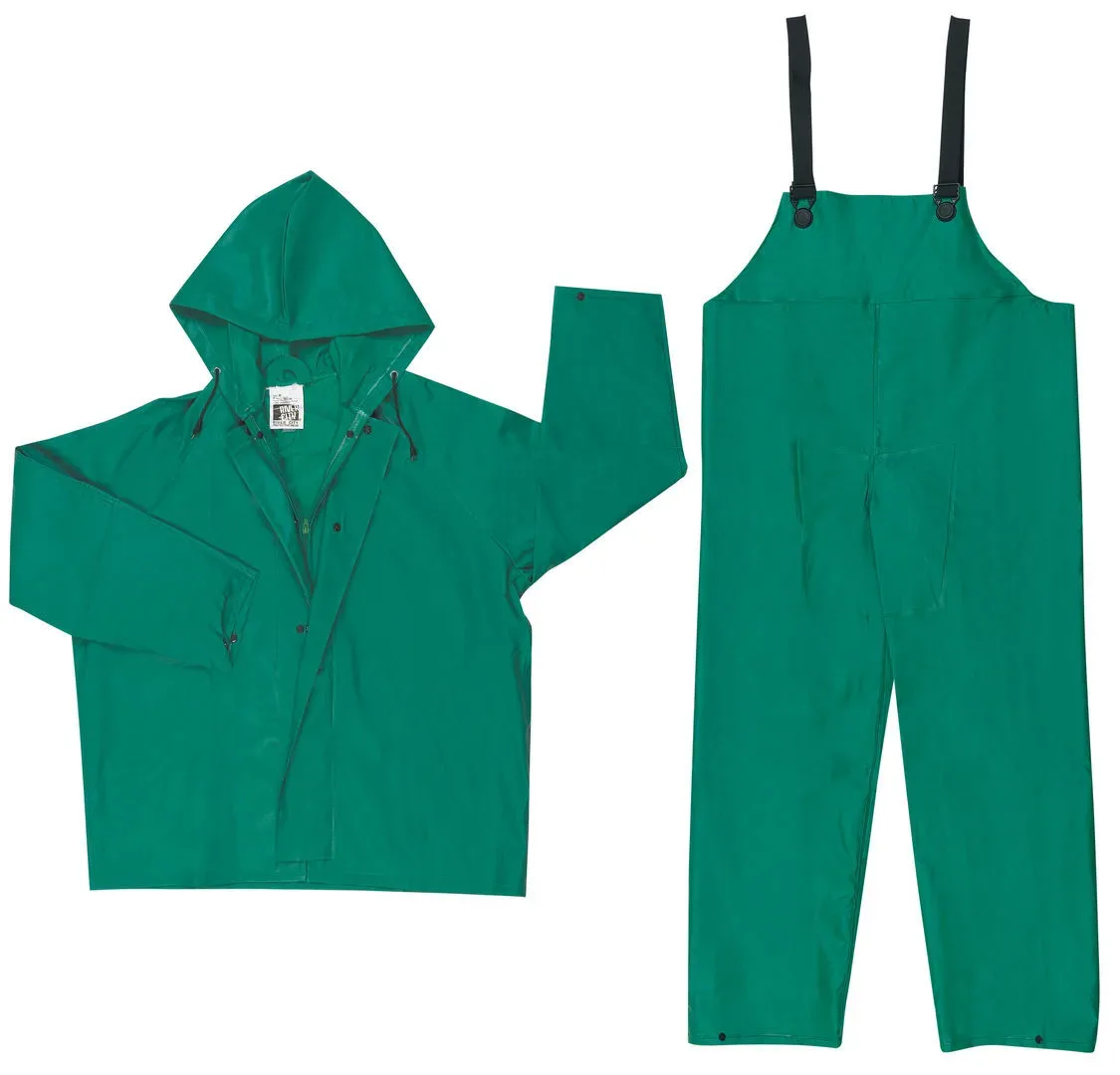 Traje de Lluvia Impermeable PVC MCR Safety 3882 Verde 2 Piezas