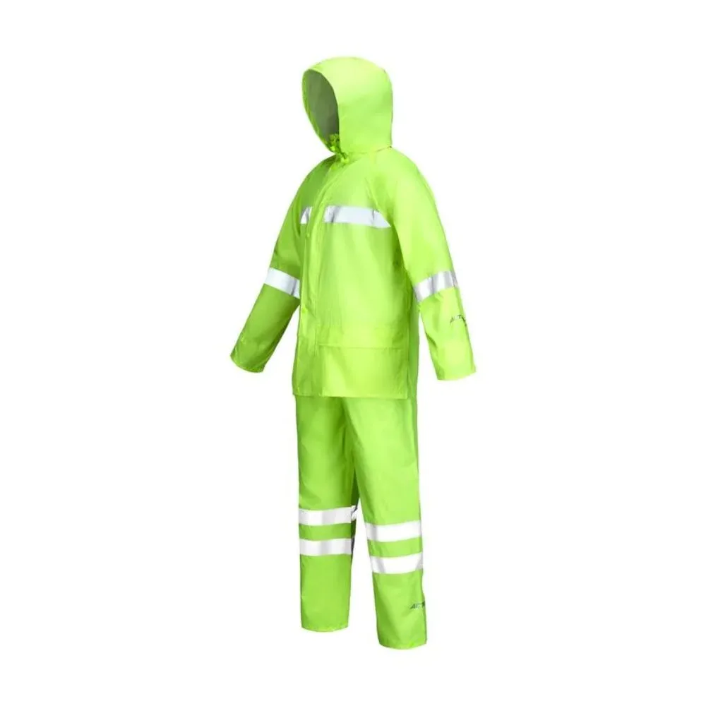 Traje de Lluvia Verde Alta Visibilidad con Cinta Reflectante Activex