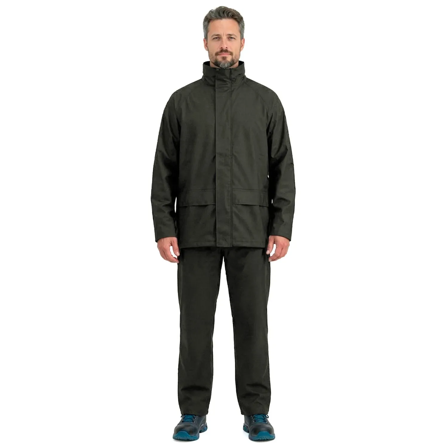 Traje Impermeable Alaska PU/PVC Verde Petróleo Antiácido